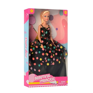 عروسک باربی مفصلی با لباس خال خالی دفا لوسی Defa Lucy_اسباب بازی